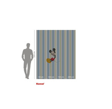 Fototapete mit Streifenmuster und Mickey Mouse Motiv, Höhe 250 Zentimeter