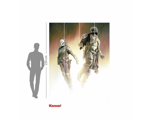 Komar Wandbild Star Wars The Mandalorian mit zwei Figuren in Rüstung und Helmen, Höhe circa 250 cm