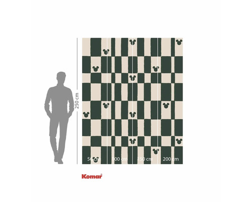 Tapete mit Schachbrettmuster und Mickey Mouse Motiven