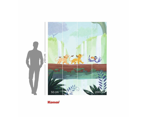 Wandbild mit Dschungel-Motiv und den Charakteren aus König der Löwen