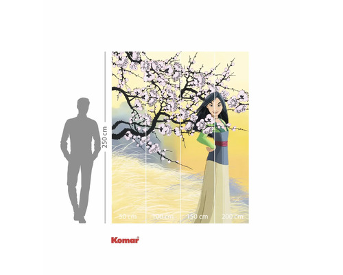 Fototapete mit Mulan-Motiv und blühendem Baum