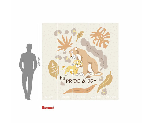 Komar Fototapete mit Löwenmotiv und der Aufschrift Mein Stolz und meine Freude, Größe 250 cm