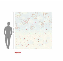 Fototapete mit Dumbo Motiv und Punktmuster, 250 cm hoch