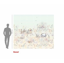 Wandbild mit Winnie Puuh Motiven und Höhenangabe von 250 cm