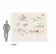 Fototapete mit einer Illustration der König der Löwen Karte, 300 mal 250 cm