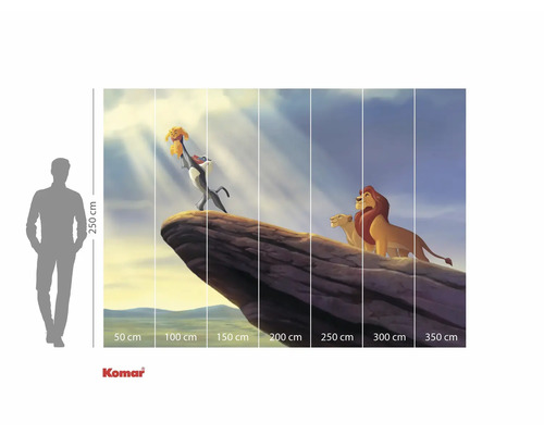 Fototapete mit dem Motiv aus Der König der Löwen mit Höhenangabe.