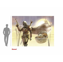 Star Wars Wandbild mit dem Mandalorianer und Grogu