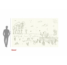 Winnie Puuh Wandbild mit Winnie Puuh und Ferkel auf einer Wiese mit Bäumen