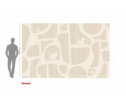 Fototapete mit Dschungelmotiv und Tierfiguren