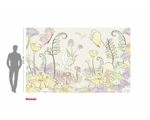 Komar Fototapete mit Märchenmotiv, inklusive Blumen und Schmetterlingen