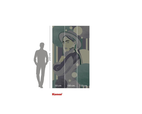 Komar Fototapete mit Damenmotiv, 250 x 150 cm