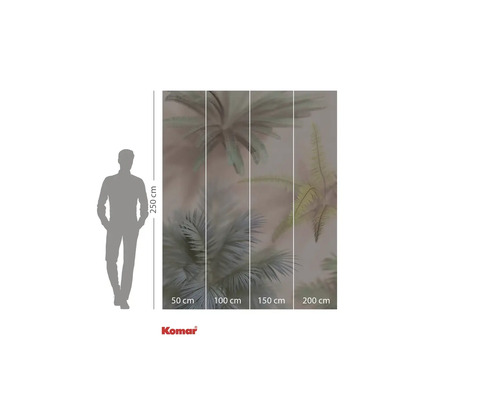Komar Fototapete mit Palmenmuster, 250 cm hoch und 200 cm breit