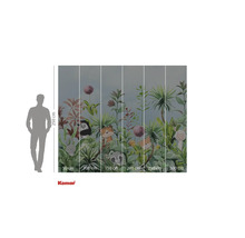 Komar Fototapete mit Dschungelmotiv, Größenangaben und einer Silhouette