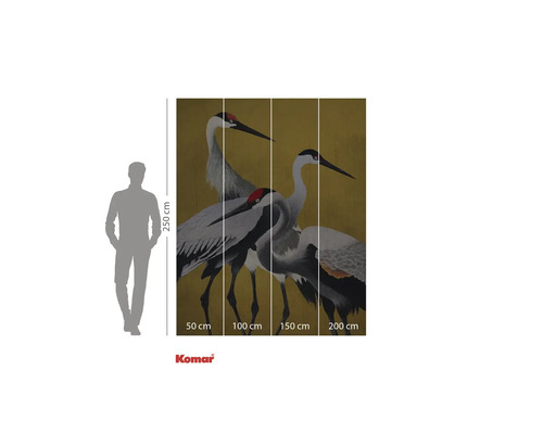 Komar Fototapete mit Kranichmotiv, mehrteilig, zur Wandgestaltung
