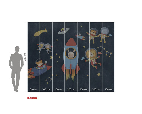 Komar Fototapete mit Weltraummotiv und Tieren