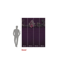 Fototapete mit Blumenmuster und Höhenangabe