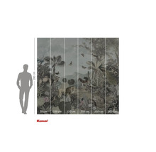 Fototapete mit Dschungelmotiv und Tieren wie Löwen, Zebras und Vögeln