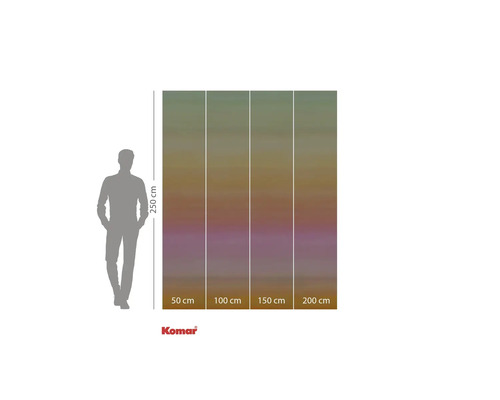 Komar Fototapete mit Farbverlauf und Maßangaben