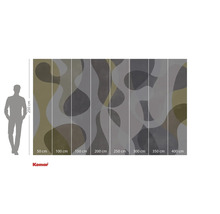 Fototapete mit abstraktem Muster und Größenangaben