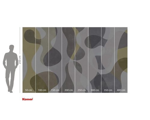 Fototapete mit abstraktem Muster und Größenangaben