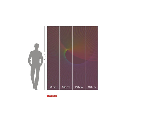Fototapete mit abstraktem, farbigem Linienmuster