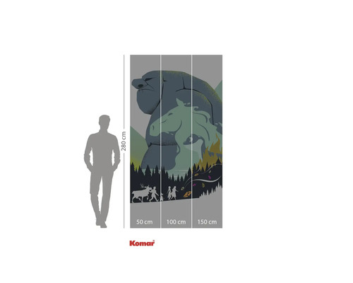 Komar Fototapete mit einem Felsentroll-Motiv, ideal für die Wandgestaltung