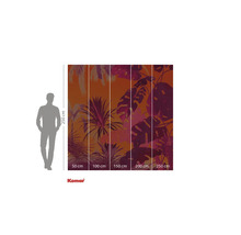 Fototapete mit Blättern und Größenangaben