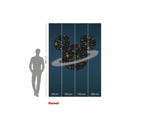 Fototapete mit Mickey Maus Motiv, 280 x 200 cm
