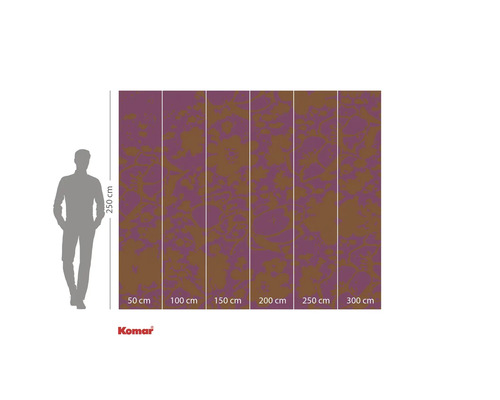 Komar Fototapete mit abstraktem Muster, Größenangaben