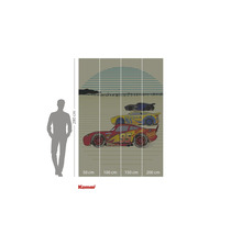 Komar Cars Fototapete mit Automobilmotiv und Größenangaben