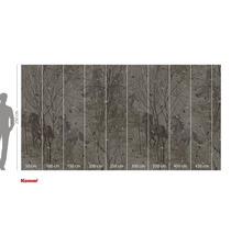 Fototapete mit Waldmotiv und Pferdeillustration