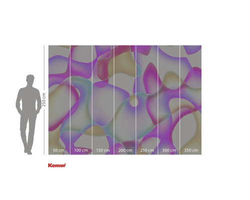 Fototapete mit abstraktem Muster und Größenangaben