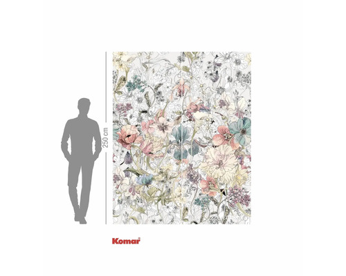 Komar Fototapete mit Blumenmuster und einer Höhe von 250 cm.