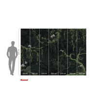 Komar Fototapete mit Orchideen und Moos, Größenangaben