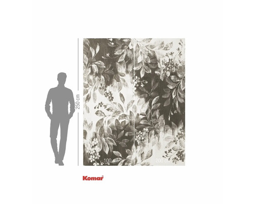 Fototapete mit Pflanzenmotiv, 300 cm breit und 250 cm hoch