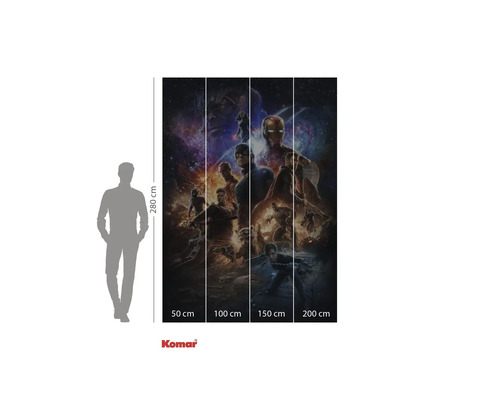 Komar Wandbild mit Avengers-Motiv und Größenangaben
