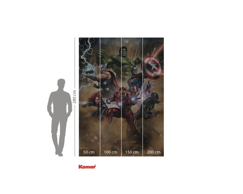 Komar Marvel Avengers Fototapete mit den Maßen 280 mal 200 cm