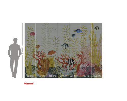 Fototapete mit Meereslandschaft, Korallen und Fischen