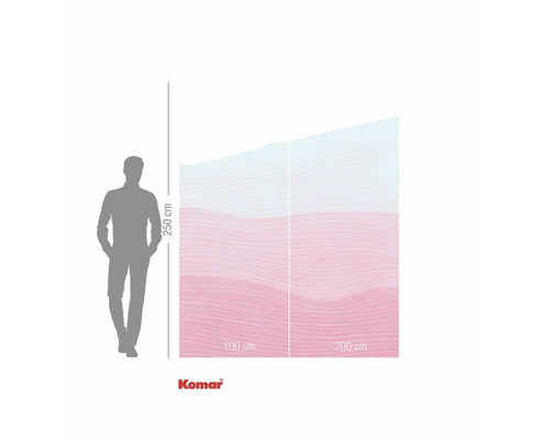 Komar Fototapete mit Wellenmuster, Abmessungen 250 mal 300 cm