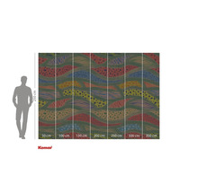 Fototapete mit grafischem Muster und Größenangaben