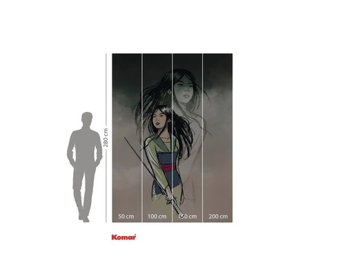 Komar Fototapete mit Mulan Motiv, 280 mal 200 Zentimeter