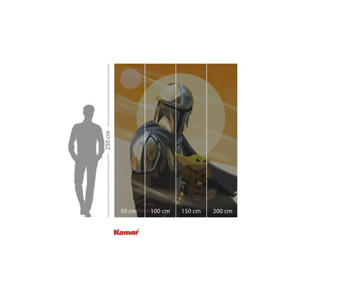 Komar Fototapete Star Wars The Mandalorian mit dem Kind, Maße 250 mal 200 cm
