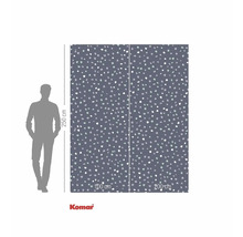 Komar Fototapete mit Punktmuster und Maßangaben 250 x 300 cm