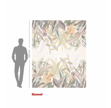 Fototapete mit Blätter-Motiv und Höhenangabe 250 cm