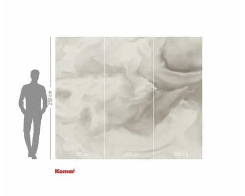 Komar Fototapete mit Wolkenmuster, 300 cm breit und 250 cm hoch