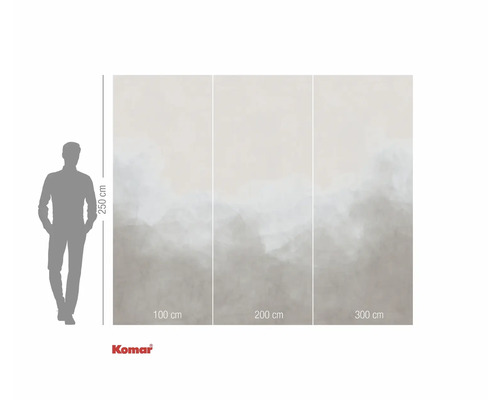 Komar Fototapete mit abstraktem Muster und Größenangaben
