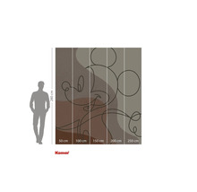 Komar Fototapete mit Mickey Mouse Motiv und Größenangaben