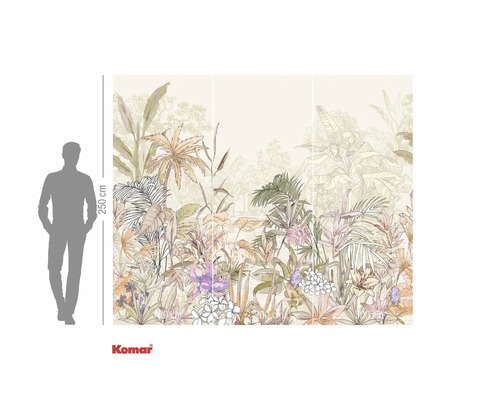 Komar Fototapete mit Dschungelmotiven und verschiedenen Pflanzen