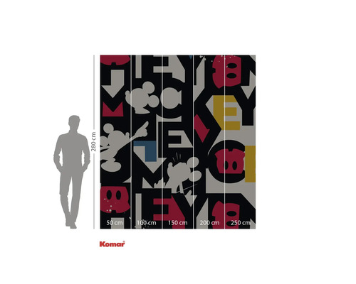 Komar Mickey Mouse Fototapete, 280 mal 250 Zentimeter