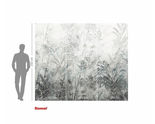 Fototapete mit Dschungelmotiv und Größenangaben